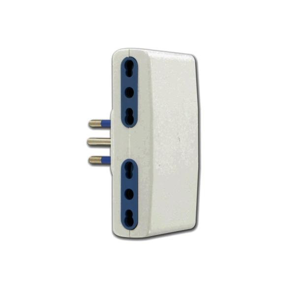 Nilox ADATTATORE 10A 4 BIPASSO BIANCO CEI 23-16/VII CEI 23-16/VII Weiß Kabelschnittstellen-/adapter