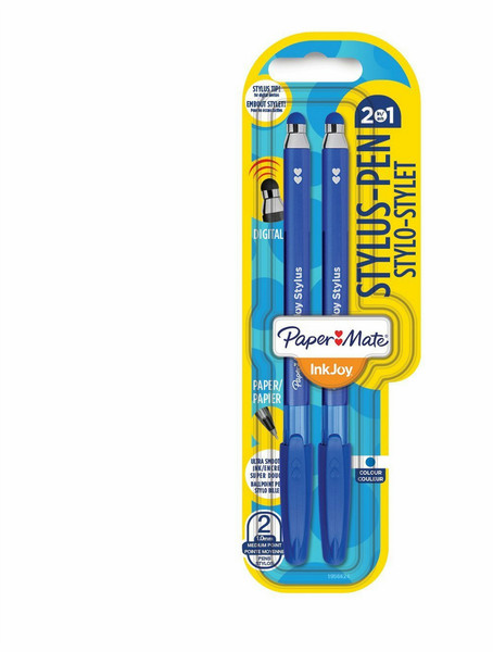 Papermate Stylus Stick ballpoint pen Blue 2pc(s)