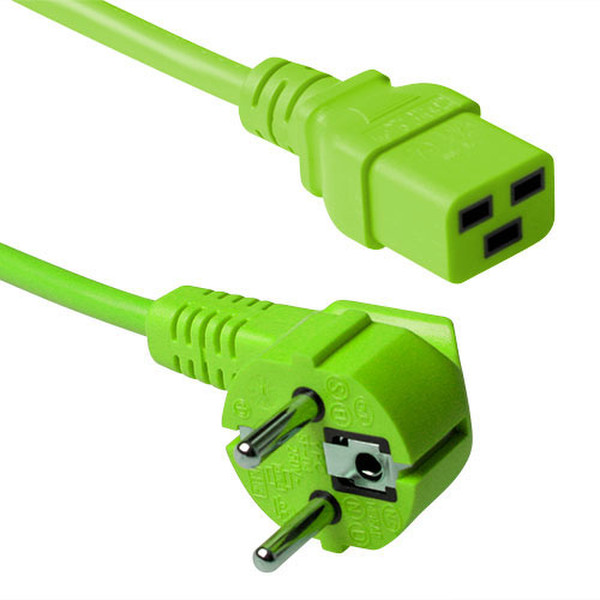 Advanced Cable Technology AK5177 1.8м CEE7/7 Schuko Разъем C19 Зеленый кабель питания