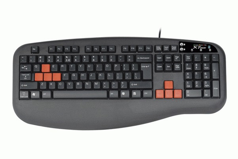 A4Tech X7-G600 USB+PS/2 QWERTY Black keyboard