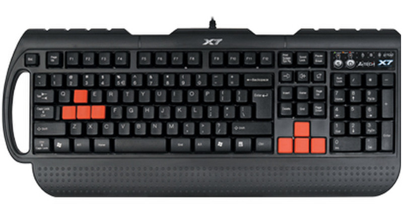 A4Tech X7-G700 PS/2 QWERTY Black keyboard