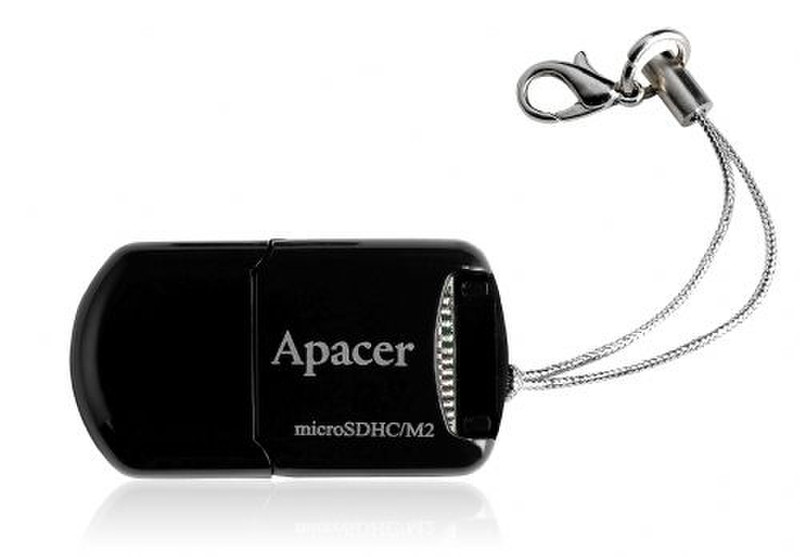 Apacer Mega Steno AS130 USB 2.0 Черный устройство для чтения карт флэш-памяти