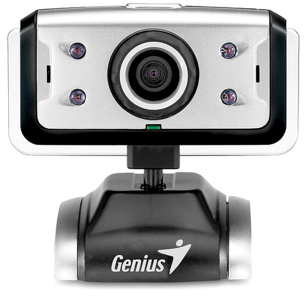 Genius iSlim 321R 0.3МП 640 x 480пикселей USB 2.0 Черный, Cеребряный вебкамера