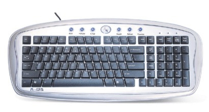 A4Tech KBS-37 PS/2 QWERTY Weiß Tastatur