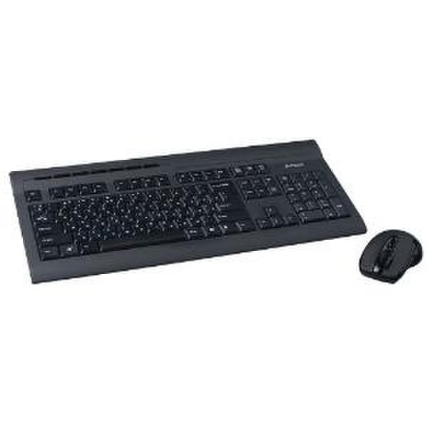 A4Tech GKS-870D RF Wireless QWERTY Schwarz Tastatur