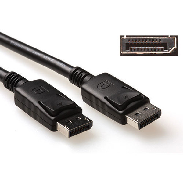 Advanced Cable Technology AK3977 0.5m DisplayPort DisplayPort Schwarz DisplayPort-Kabel