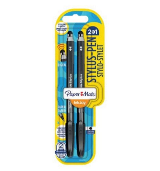 Papermate Stylus Stick ballpoint pen Черный 2шт