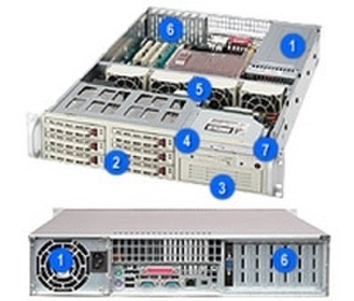 Supermicro CSE-823S-550LPB Низкопрофильный 550Вт Черный системный блок