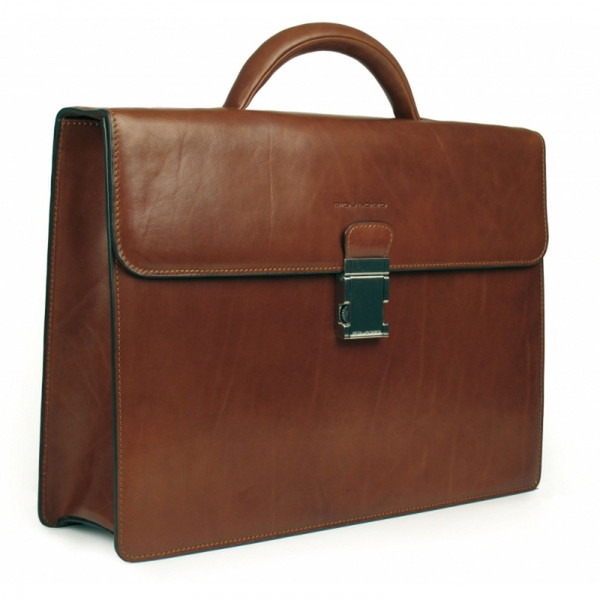 Piquadro Tamponato Restyling Leather Brown briefcase