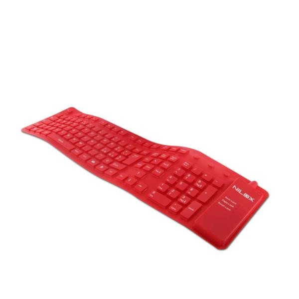 Nilox TASTIERA IN SILICONE ROSSA USB/PS2 USB+PS/2 Red keyboard