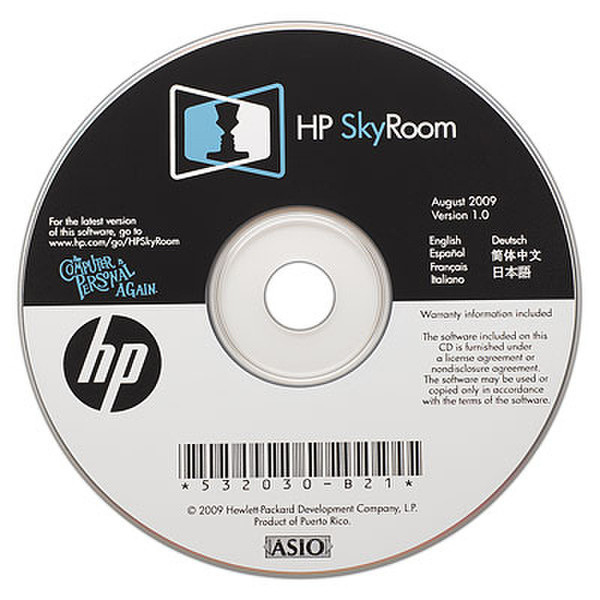 HP SkyRoom Version 1 (Quantity 1) Node-locked pLicense Software