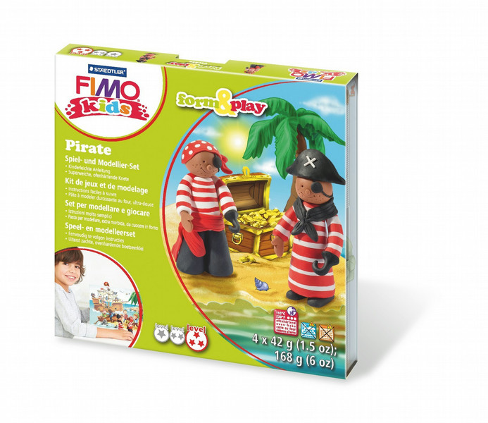 Staedtler FIMO kids 8034 Knetmasse 42g Schwarz, Braun, Rot, Weiß 1Stück(e)