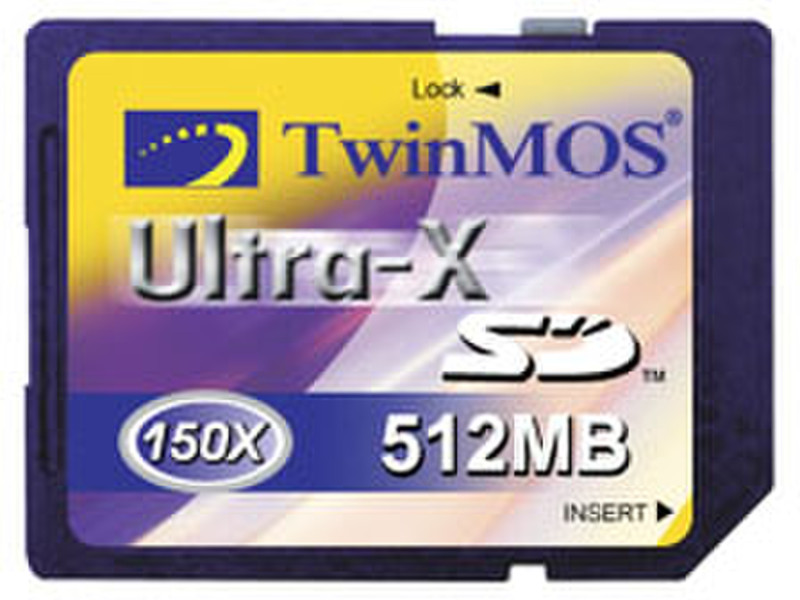 Twinmos Ultra-X Secure Digital (SD) card - 150X 512 MB . 0.5GB SD memory card