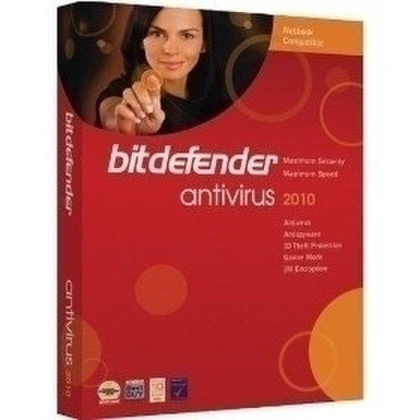 SOFTWIN BitDefender AntiVirus 2010, 1 User, 2 Years, Key only