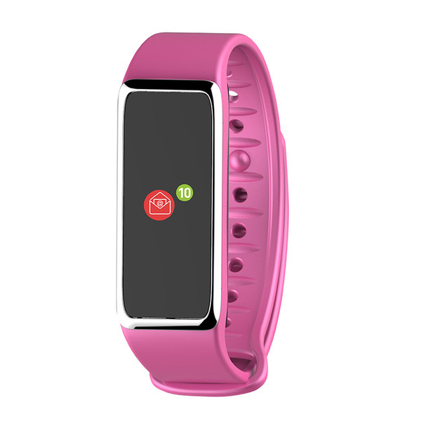 MyKronoz ZeFit3 Wristband activity tracker 1.06" TFT Wireless IP67 Pink,Silver