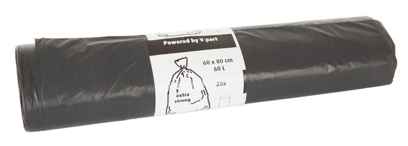 Vepa Bins 31701872 60L Black 20pc(s) trash bag