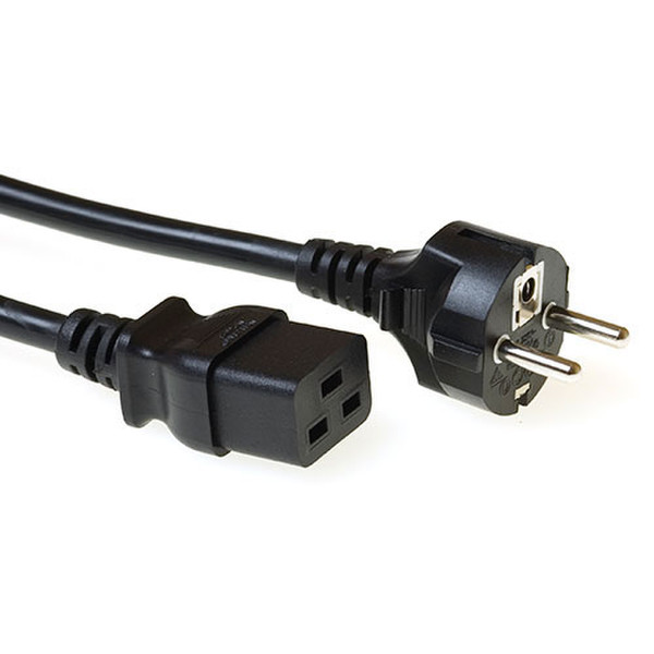 Advanced Cable Technology AK5147 1м CEE7/7 Schuko Разъем C19 Черный кабель питания