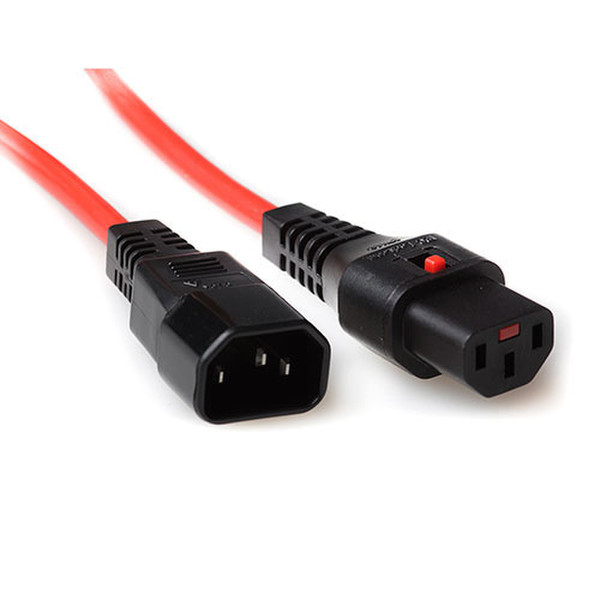 Advanced Cable Technology AK5193 1m C14 coupler C13 coupler Red power cable