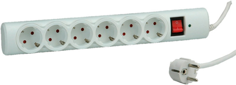 Secomp 19.99.1071 6AC outlet(s) 250V 1.5m White surge protector