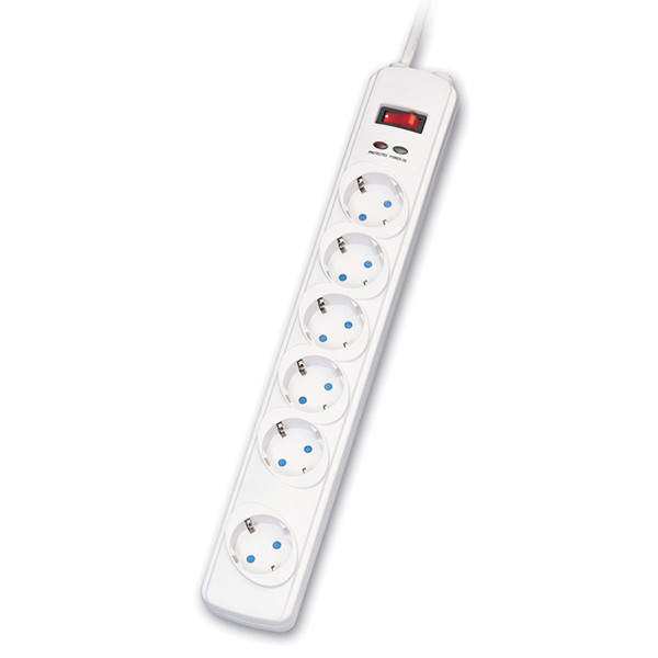 Secomp 19.07.1606 6AC outlet(s) 2m White surge protector