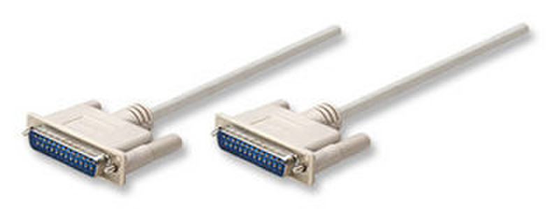Manhattan Data Cable DB25 DB25 DB25 Белый кабельный разъем/переходник