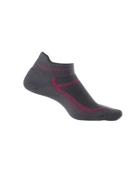 Icebreaker Multisport Ultra Light Micro Graphite,Pink Female L Classic socks