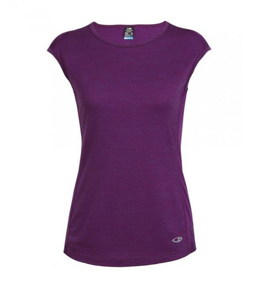 Icebreaker 103636501 L T-shirt L Sleeveless Crew neck Merino wool,Nylon Purple women's shirt/top