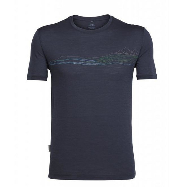 Icebreaker 103732002 M T-shirt M Short sleeve Crew neck Merino wool,Nylon Blue men's shirt/top