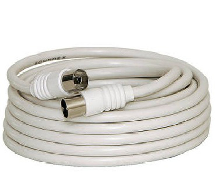 Soundex Coaxial Antenna Cable - 10m 10м Белый сетевой кабель