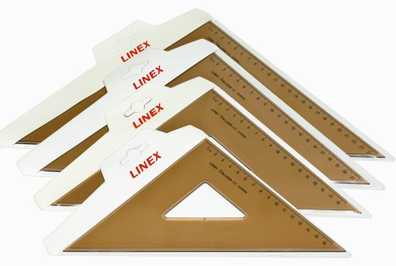 Linex College 432 45° 45° triangle Plastic Brown 3pc(s)