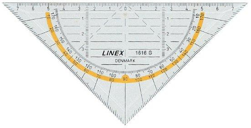 Linex 1616G 45° triangle Polystyrene Transparent,Yellow 1pc(s)