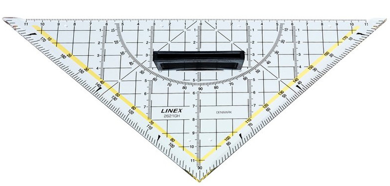 Linex 2621GH 45° triangle Полистрол Прозрачный, Желтый 1шт