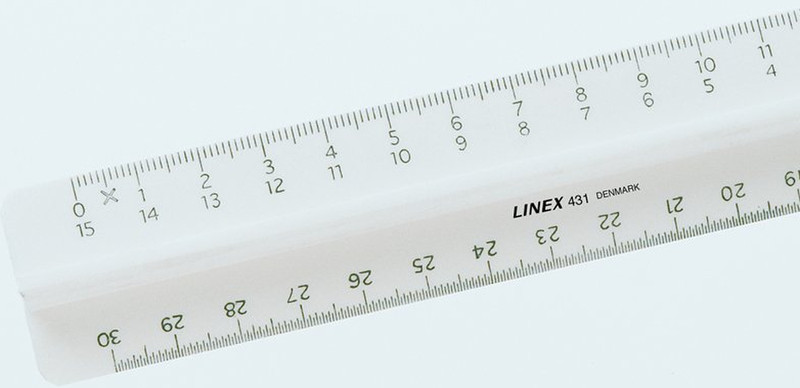 Linex 431 Line gauge 300mm ABS synthetics White 1pc(s)