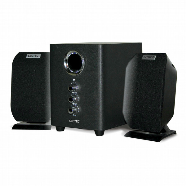 Leotec Speakers 2.1 (Medium) 1600W 12W Black loudspeaker