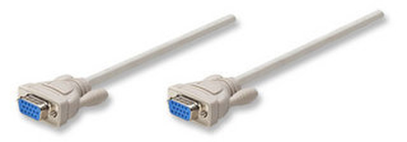Manhattan Null Modem Cable 1.8m Grau Netzwerkkabel