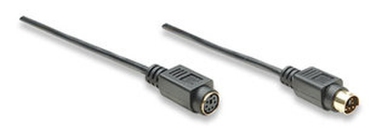 Manhattan Keyboard / Mouse Cable 3m Schwarz PS/2-Kabel