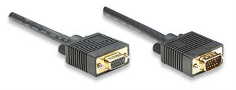 Manhattan SVGA Monitor Cable 3m Schwarz Signalkabel