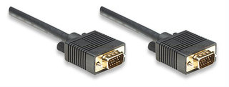 Manhattan SVGA Monitor Cable 3m Black signal cable