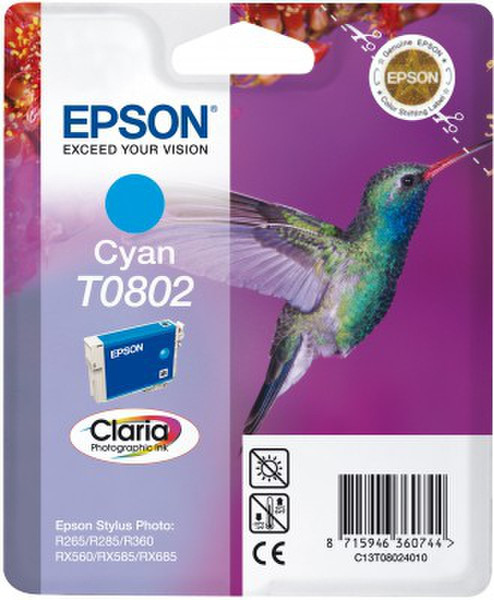 Epson T0802 Cyan Tintenpatrone