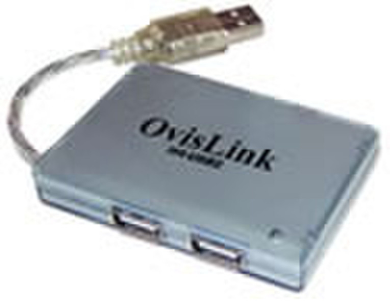 OvisLink H4-USB2 480Mbit/s Silber Schnittstellenhub
