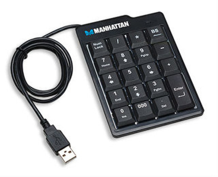 Manhattan Teclado numérico USB Черный клавиатура