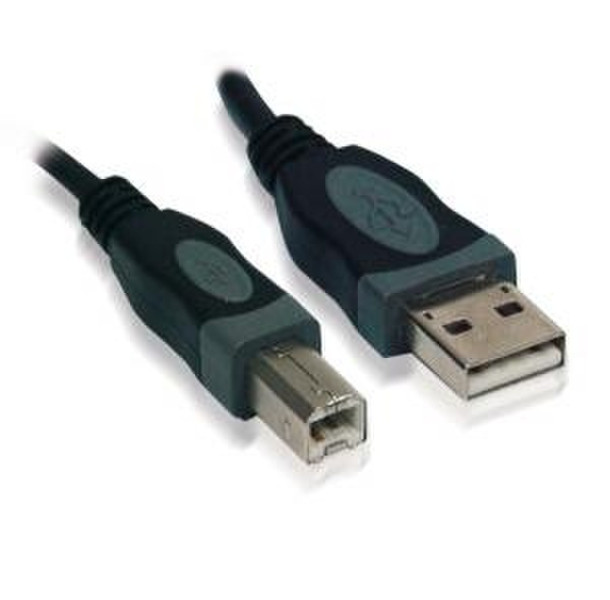 Rainbow 2 m. USB 2.0 Cable. Type A / Type B 2м USB A USB B Черный кабель USB