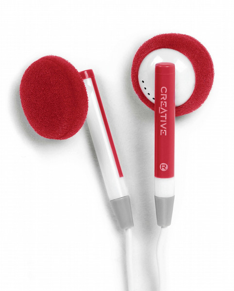 Creative Labs EP-480 Earphones Red Red Intraaural headphone