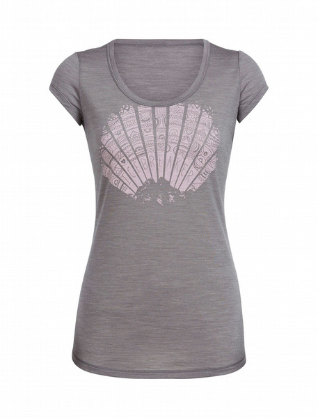 Icebreaker Cool-Lite Spheria Short Sleeve Scoop Sunrays T-shirt M Short sleeve Scoop neck Merino wool,Nylon Lilac,Pink