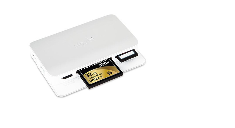 Moshi Catdette Type-C USB 3.0 (3.1 Gen 1) Type-C Silber, Weiß Kartenleser
