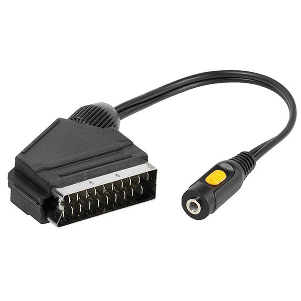 Vivanco 42155 Scart M 3.5 F Черный кабельный разъем/переходник
