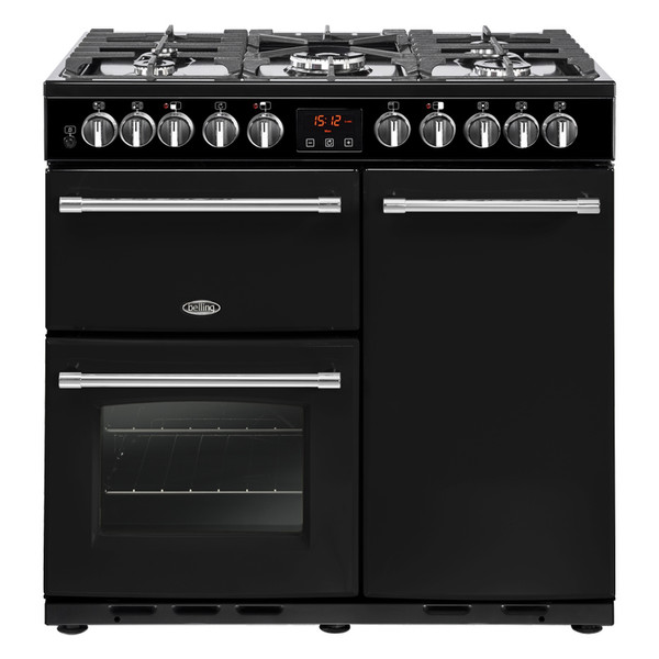 Belling Farmhouse 90 DFT Deluxe Range cooker Gas hob A Schwarz