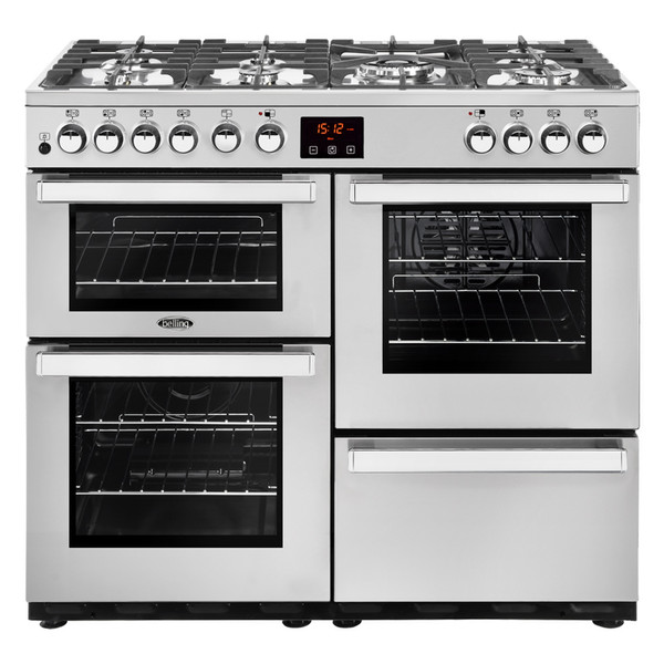 Belling Cookcentre 100 DFT Range cooker Gas hob Нержавеющая сталь