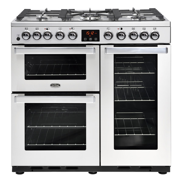 Belling Cookcentre 90 DFT Deluxe Range cooker Gas hob A Нержавеющая сталь