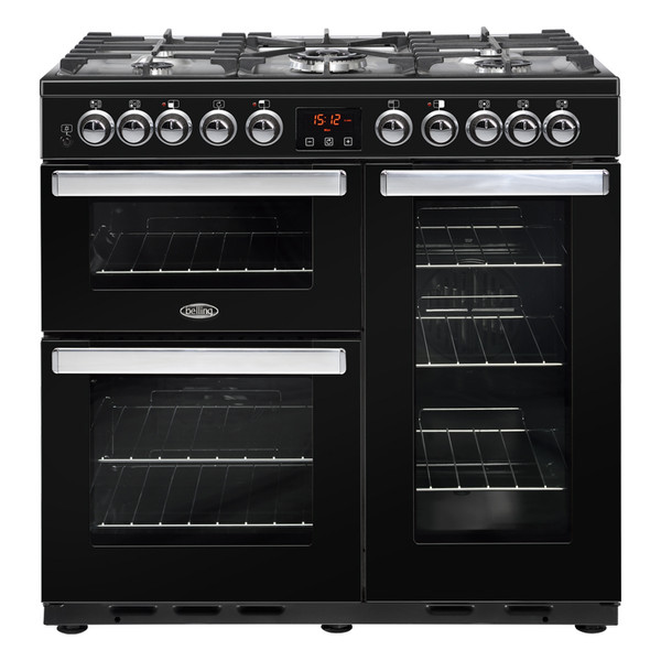 Belling Cookcentre 90 DFT Deluxe Range cooker Gas hob A Черный